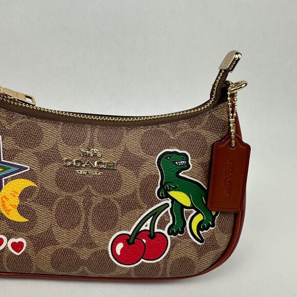 COACH Teri Mini Crossbody Bag In Signature Canvas With Sticker Print - Picture 5 of 13